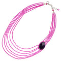 COLLANA CON AGATA E CRISTALLI