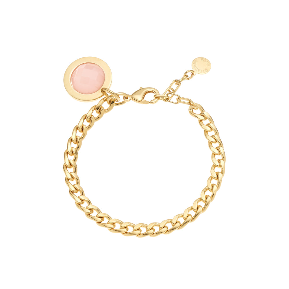 BRACCIALE DORATO CON QUARZO