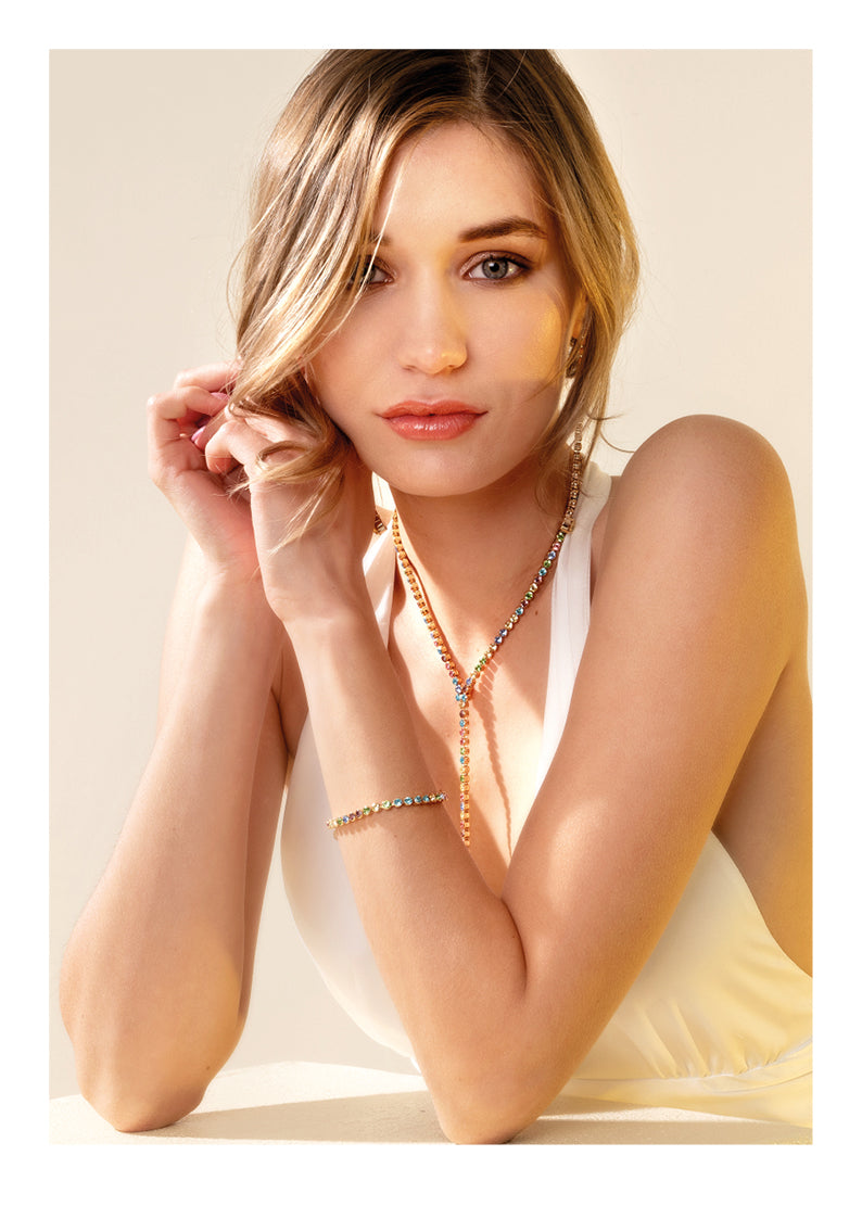 BRACCIALE DORATO CON CRISTALLI