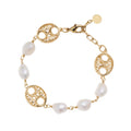 BRACCIALE DORATO CON PERLE