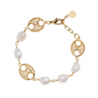 BRACCIALE DORATO CON PERLE