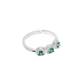 ANELLO RODIATO CON CUBIC ZIRCONIA