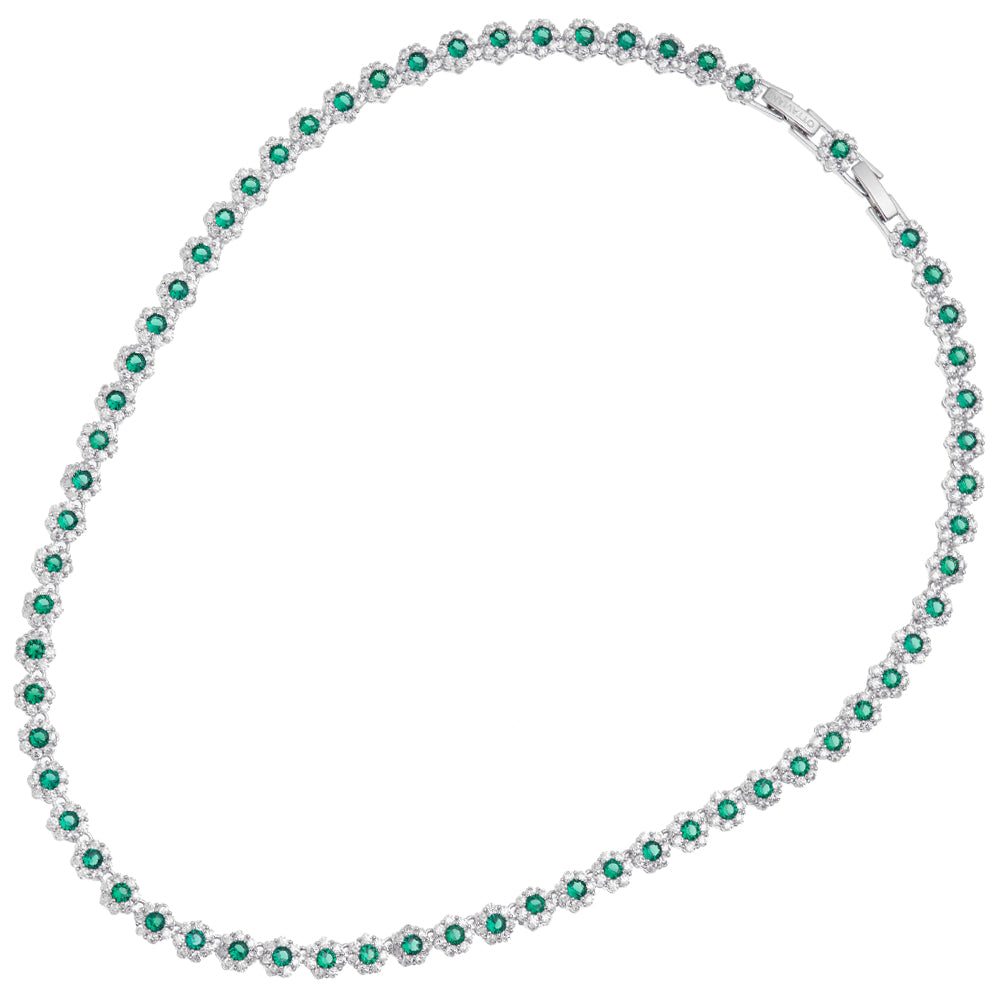 COLLANA RODIATA CON CUBIC ZIRCONIA