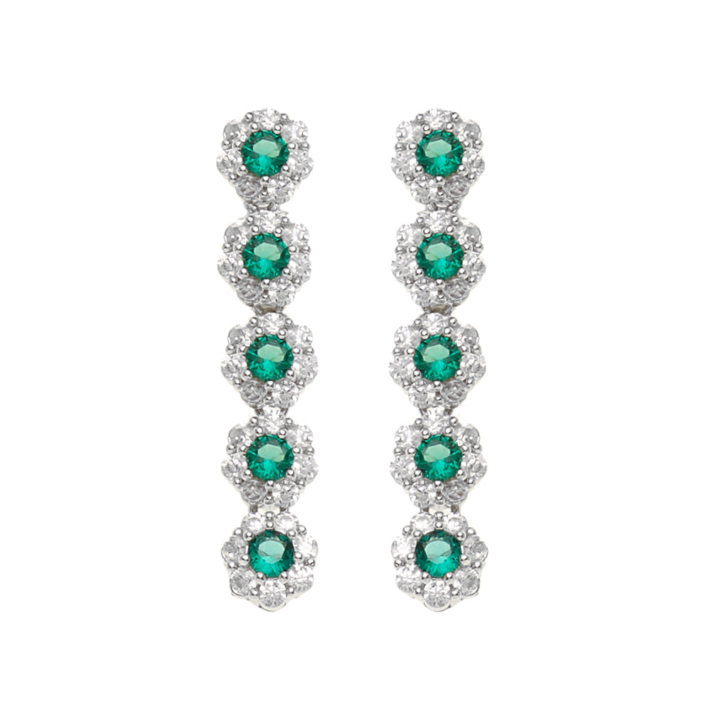 ORECCHINI RODIATI CON CUBIC ZIRCONIA