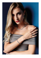 ORECCHINI RODIATI CON CUBIC ZIRCONIA