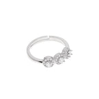 ANELLO RODIATO CON CUBIC ZIRCONIA