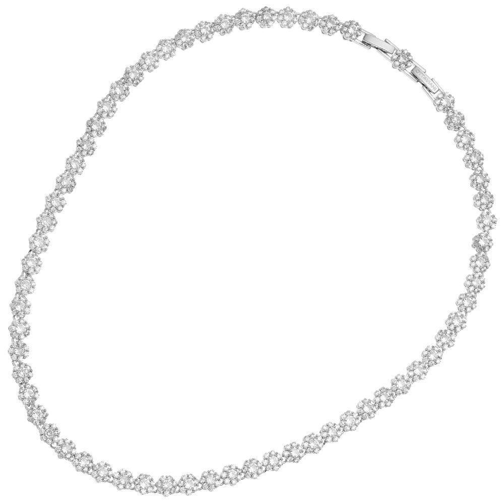 COLLANA RODIATA CON CUBIC ZIRCONIA