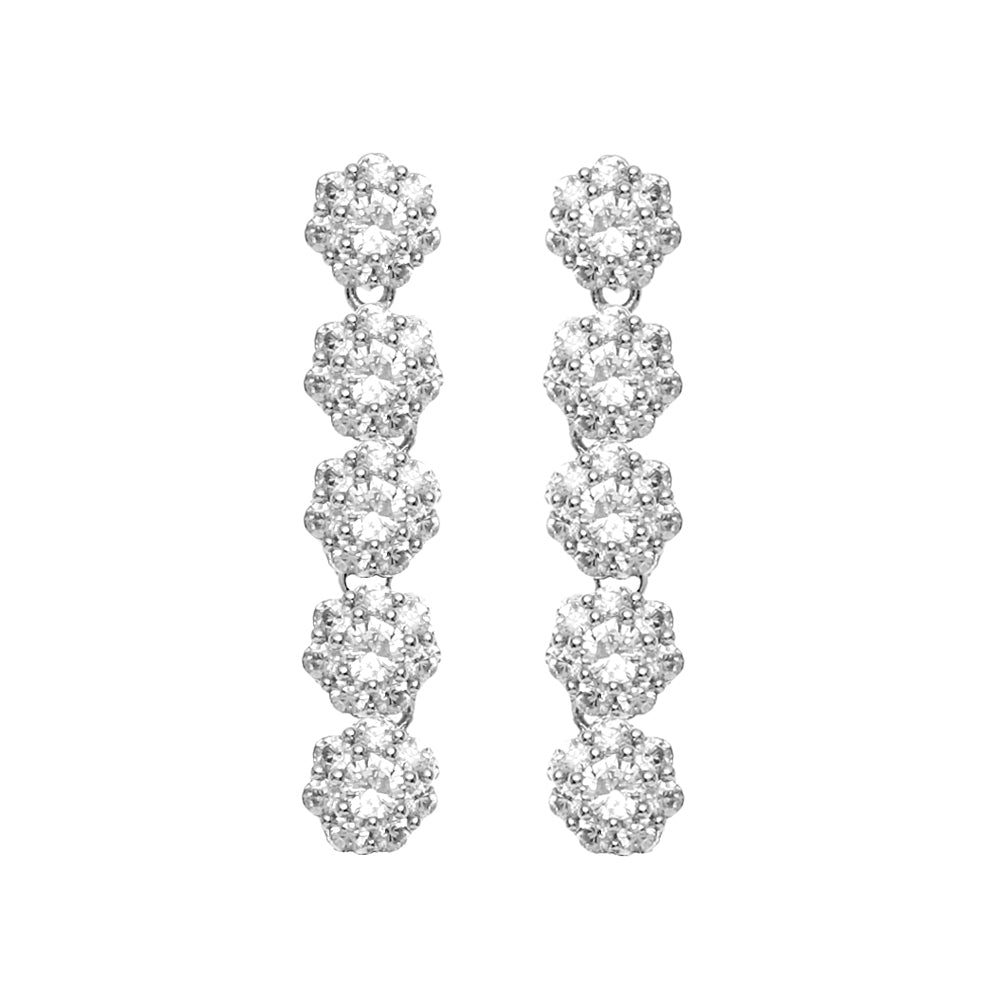 ORECCHINI RODIATI CON CUBIC ZIRCONIA