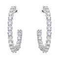 ORECCHINI RODIATI CON CUBIC ZIRCONIA