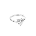 ANELLO RODIATO CON CUBIC ZIRCONIA