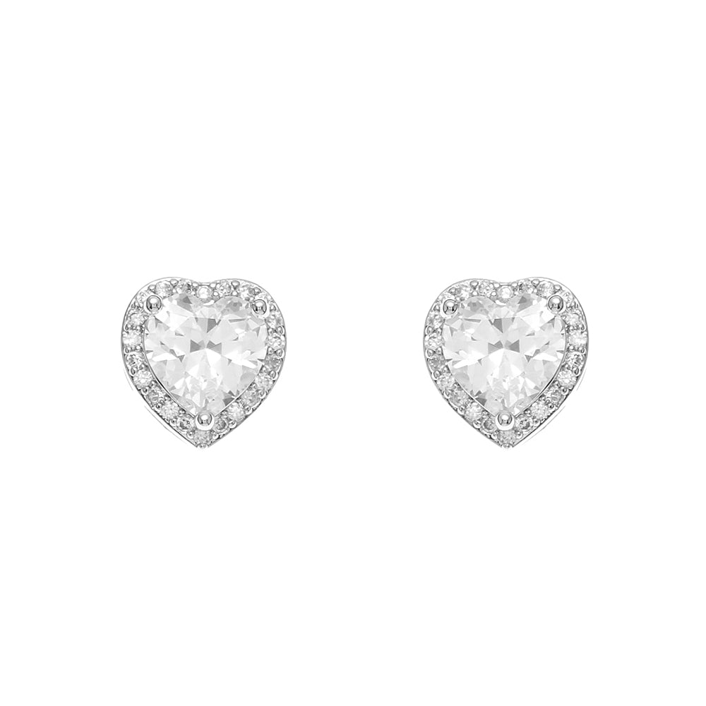 ORECCHINI RODIATI CON CUBIC ZIRCONIA