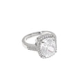 ANELLO RODIATO CON CUBIC ZIRCONIA