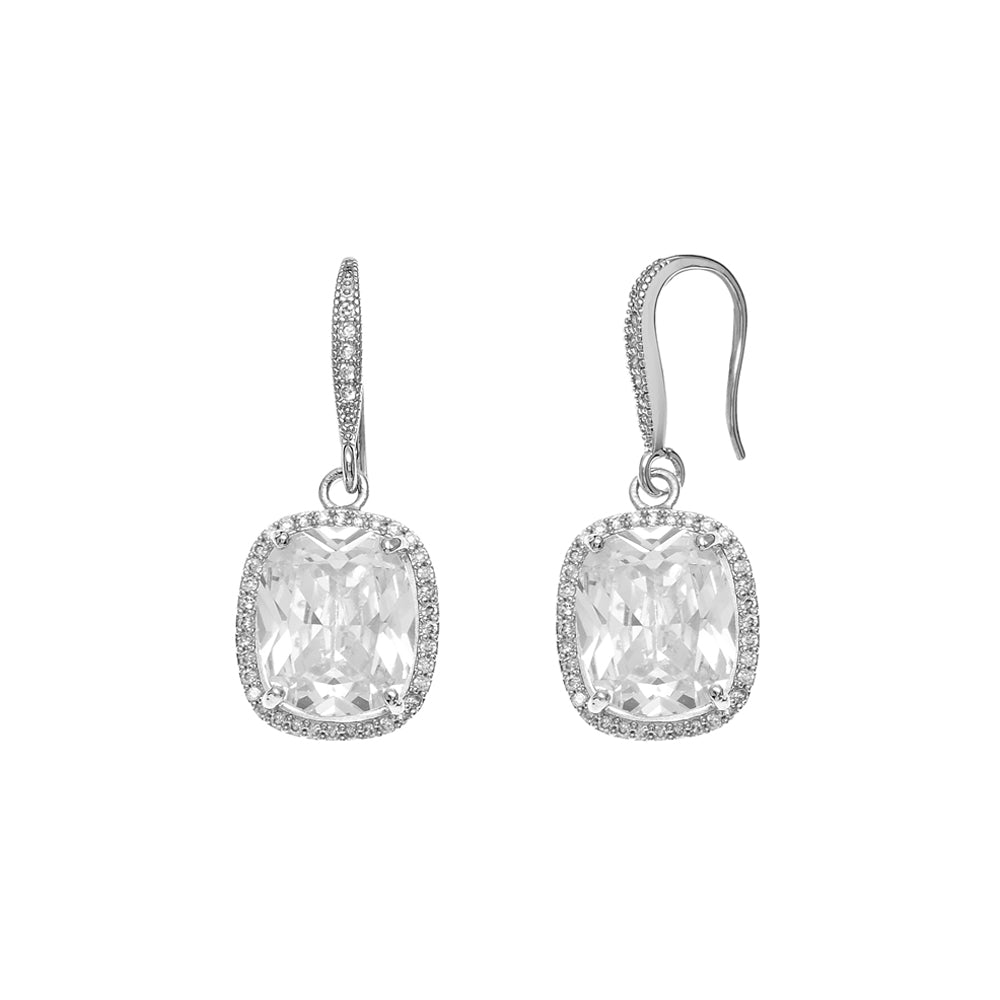 ORECCHINI RODIATI CON CUBIC ZIRCONIA