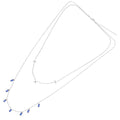 COLLANA DOPPIO FILO RODIATA CON CUBIC ZIRCONIA