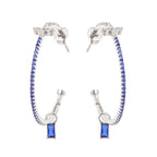 ORECCHINI RODIATI CON CUBIC ZIRCONIA