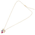 COLLANA PLACCATA ORO CON CUBIC ZIRCONIA E PERLA