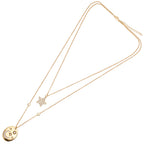 COLLANA DOPPIO FILO PLACCATA ORO C/CUBIC ZIRCO