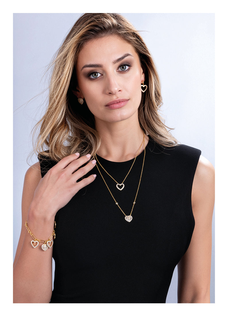ORECCHINI PLACCATI ORO CON CUBIC ZIRCONIA