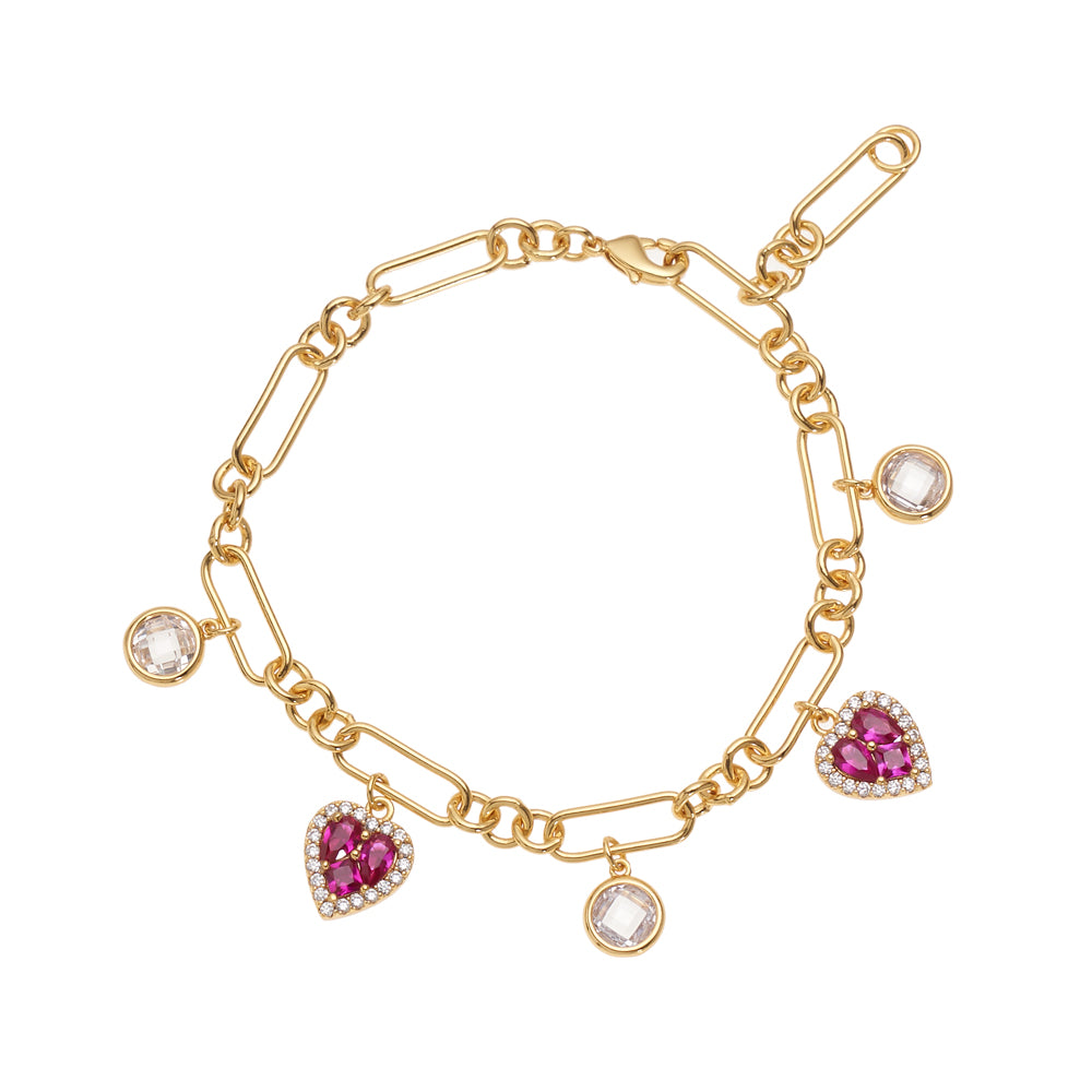 BRACCIALE PLACCATO ORO CON CUBIC ZIRCONIA