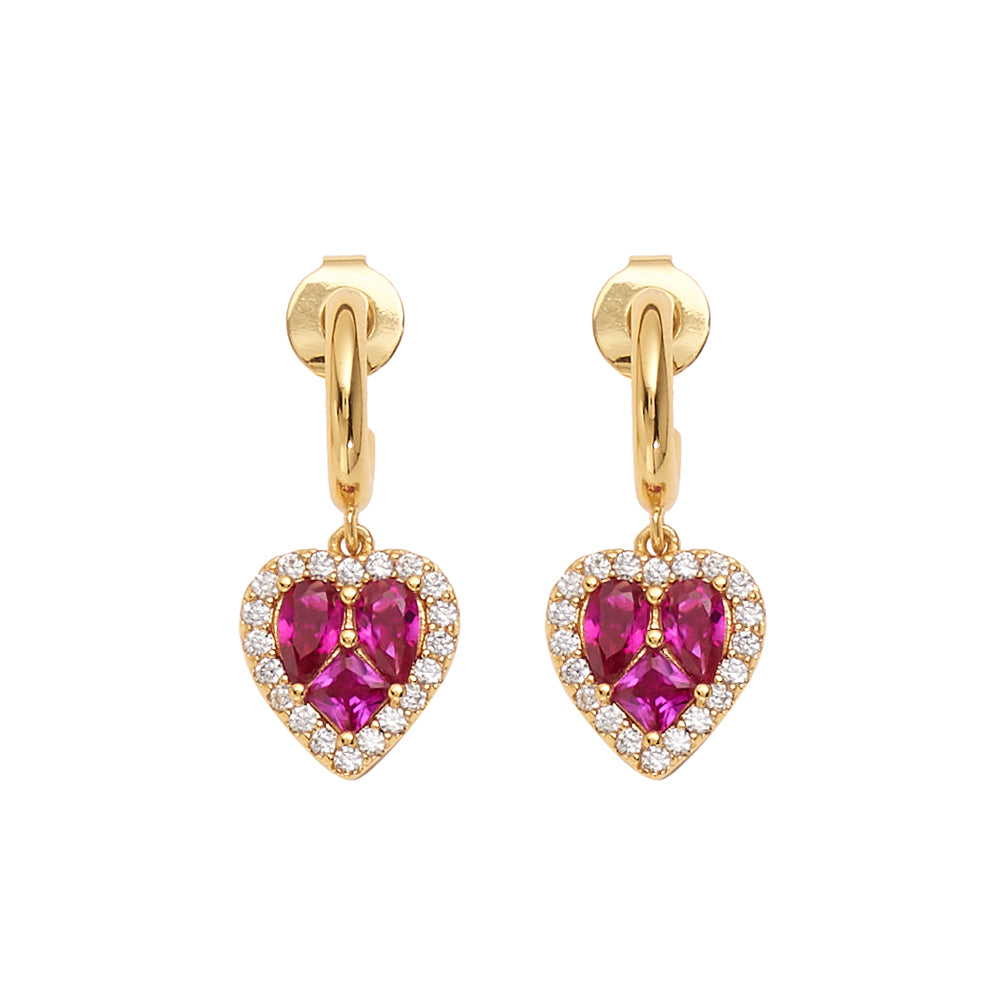ORECCHINI PLACCATI ORO CON CUBIC ZIRCONIA