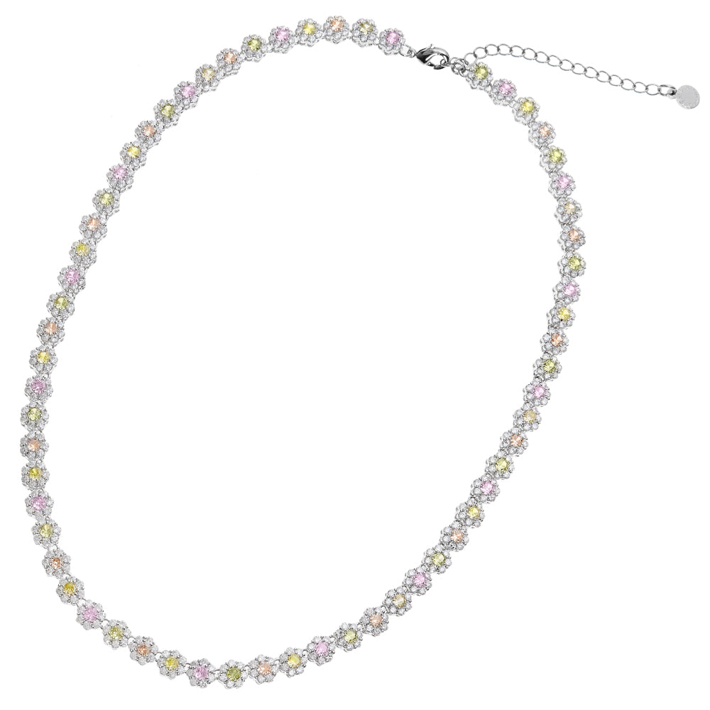 COLLANA RODIATA CON CUBIC ZIRCONIA