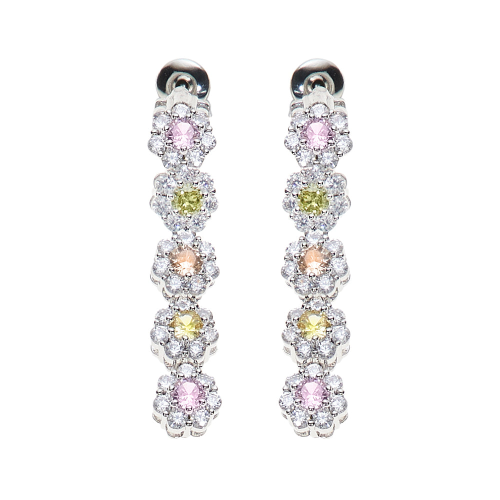 ORECCHINI RODIATI CON CUBIC ZIRCONIA