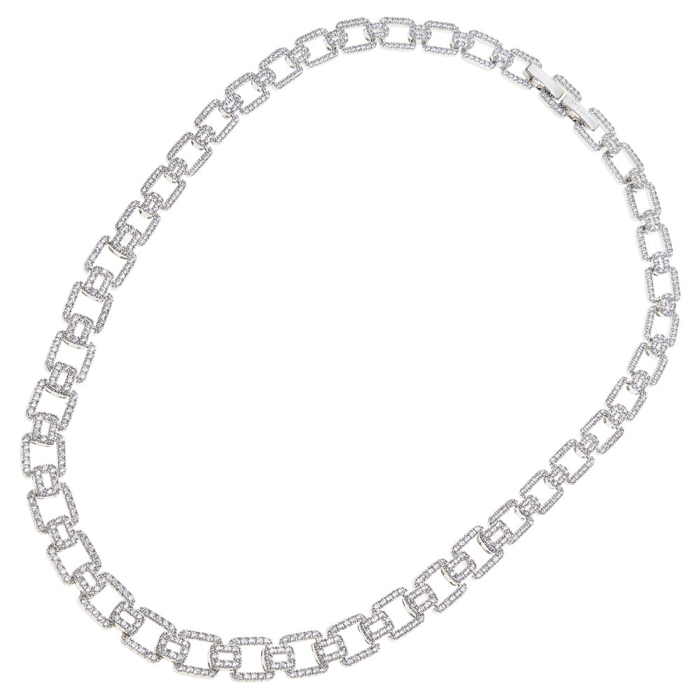 COLLANA RODIATA CON CUBIC ZIRCONIA