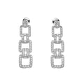 ORECCHINI RODIATI CON CUBIC ZIRCONIA