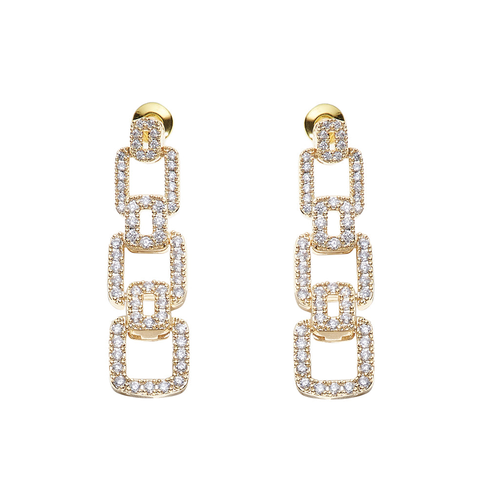 ORECCHINI PLACCATI ORO CON CUBIC ZIRCONIA