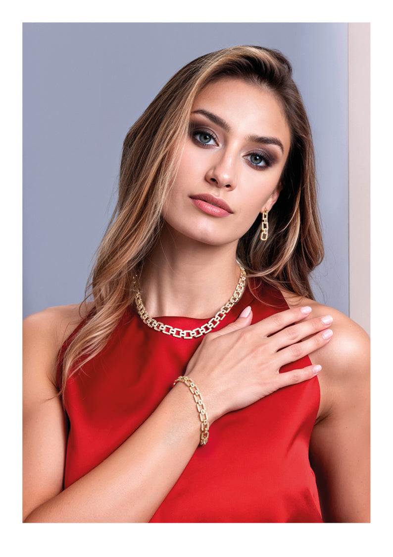 ORECCHINI PLACCATI ORO CON CUBIC ZIRCONIA
