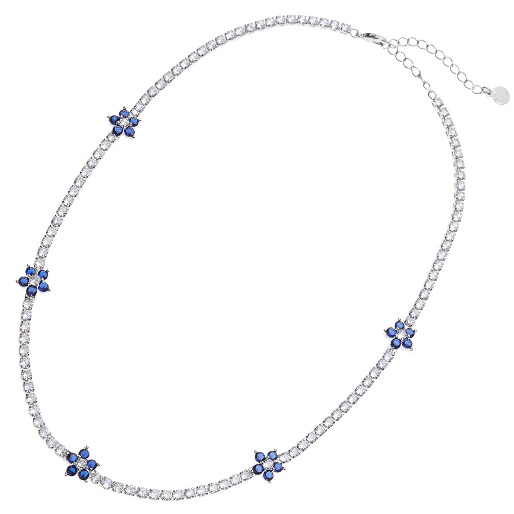COLLANA RODIATA CON CUBIC ZIRCONIA