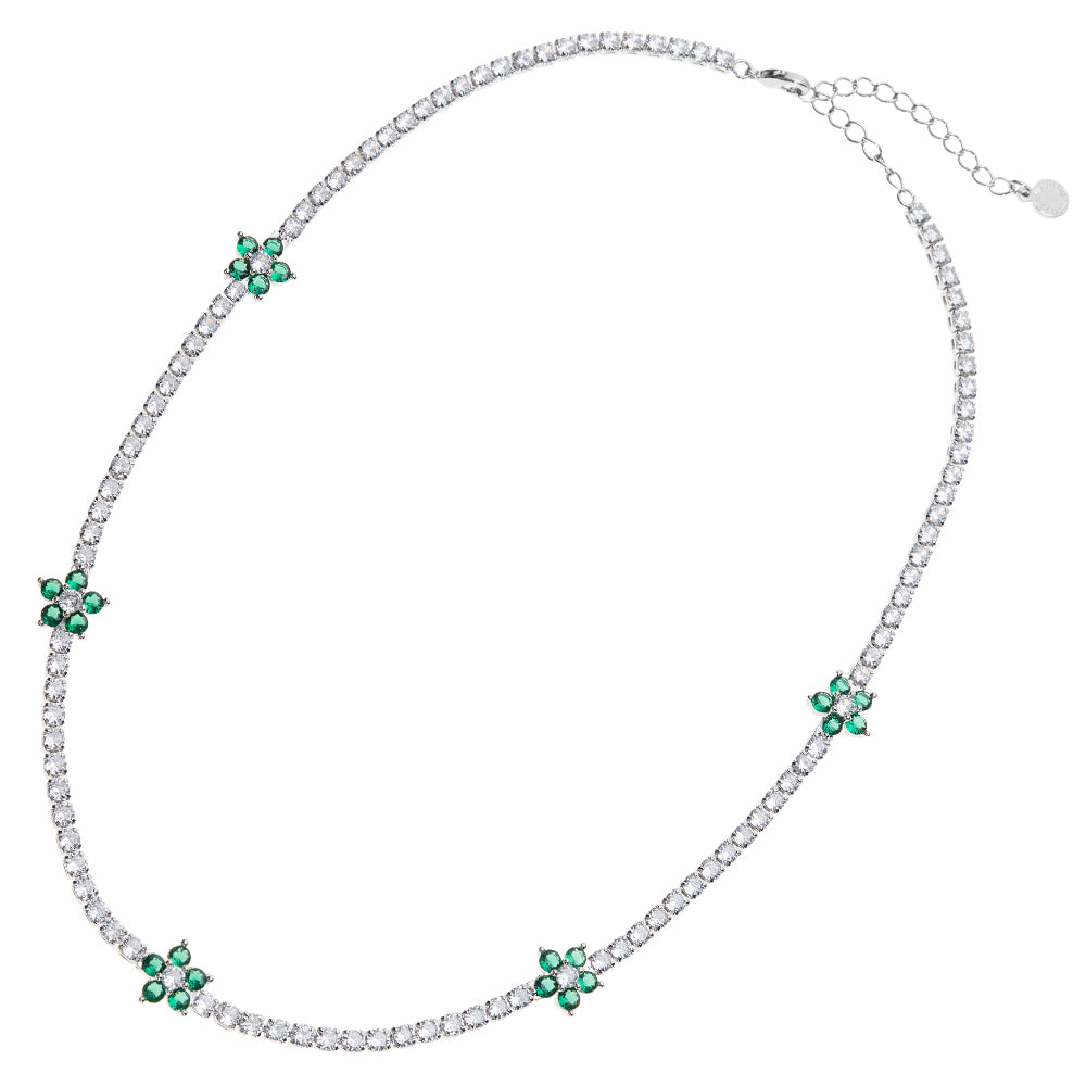 COLLANA RODIATA CON CUBIC ZIRCONIA