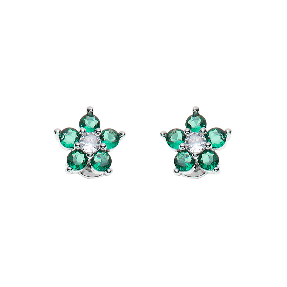 ORECCHINI RODIATI CON CUBIC ZIRCONIA