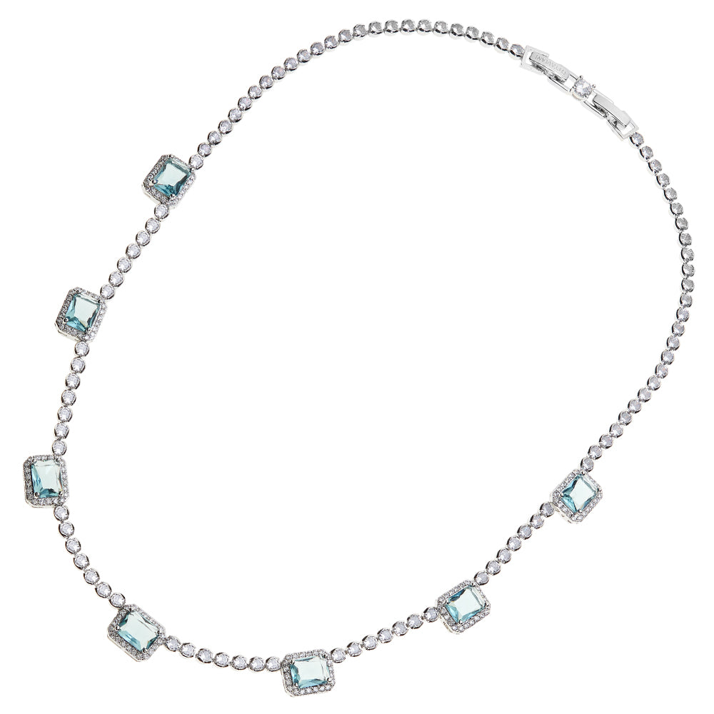 COLLANA RODIATA CON CUBIC ZIRCONIA