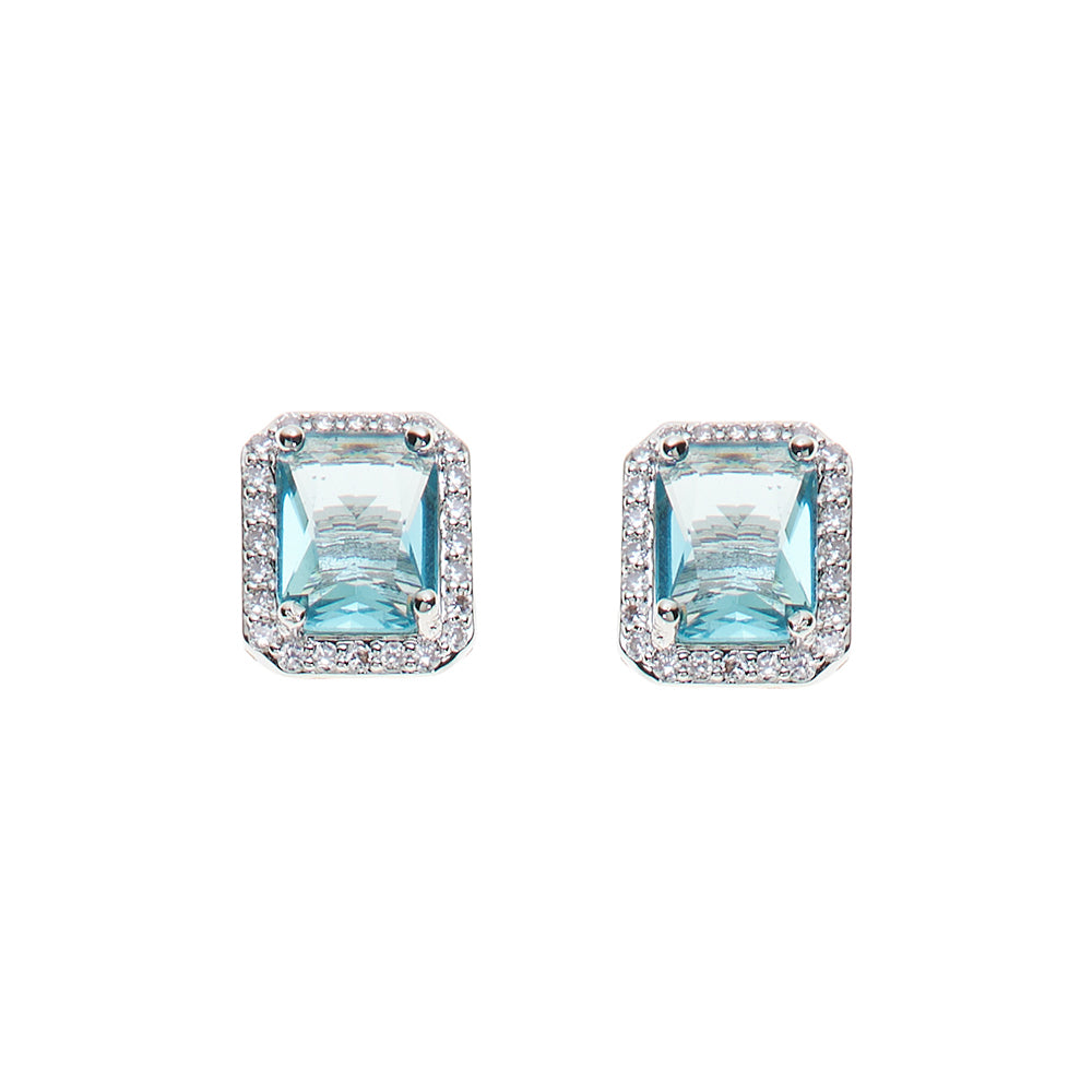 ORECCHINI RODIATI CON CUBIC ZIRCONIA