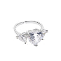ANELLO RODIATO CON CUBIC ZIRCONIA