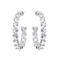ORECCHINI RODIATI CON CUBIC ZIRCONIA