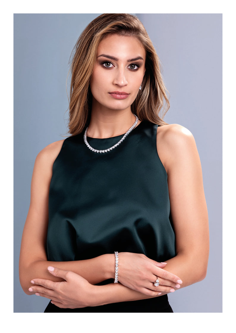 ANELLO RODIATO CON CUBIC ZIRCONIA