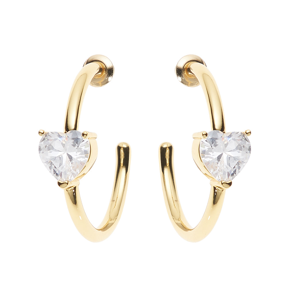 ORECCHINI PLACCATI ORO CON CUBIC ZIRCONIA