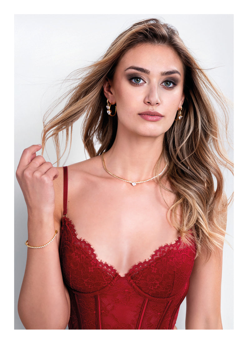 ORECCHINI PLACCATI ORO CON CUBIC ZIRCONIA