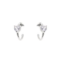 ORECCHINI RODIATI CON CUBIC ZIRCONIA