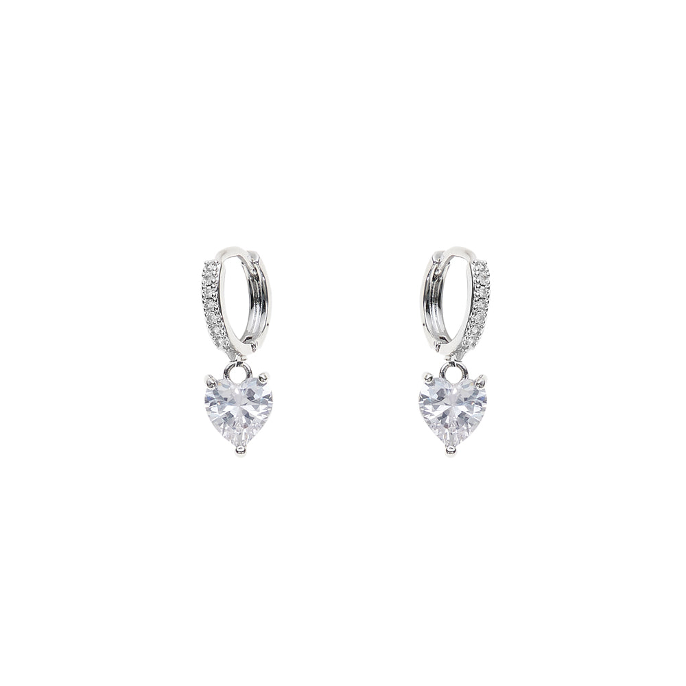 ORECCHINI RODIATI CON CUBIC ZIRCONIA
