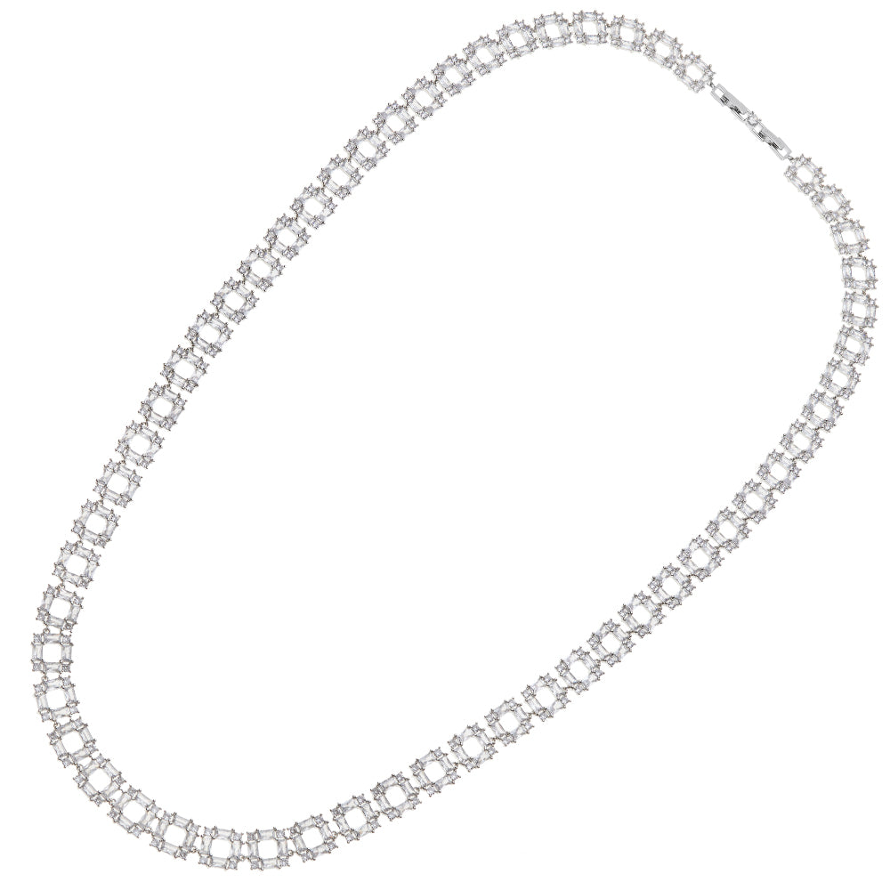 COLLANA RODIATA CON CUBIC ZIRCONIA