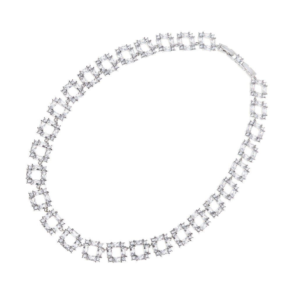 COLLANA RODIATA CON CUBIC ZIRCONIA