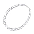 COLLANA RODIATA CON CUBIC ZIRCONIA