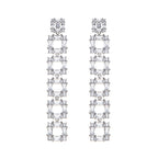 ORECCHINI RODIATI CON CUBIC ZIRCONIA