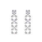 ORECCHINI RODIATI CON CUBIC ZIRCONIA