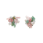 ORECCHINI CON PERLE E AGATA CHIUSURA CLIP