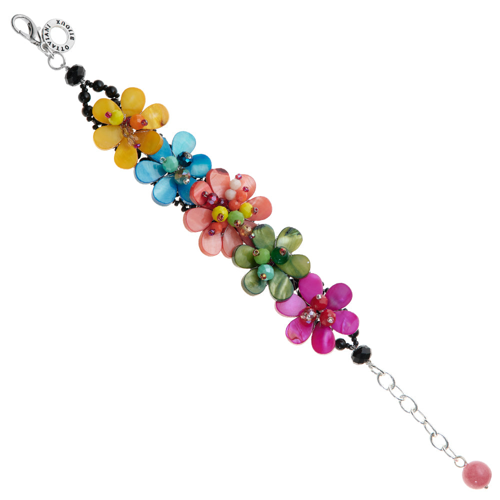 BRACCIALE CON MADREPERLA E CRISTALLI