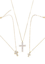 COLLANA PLACCATA ORO CON CUBIC ZIRCONIA